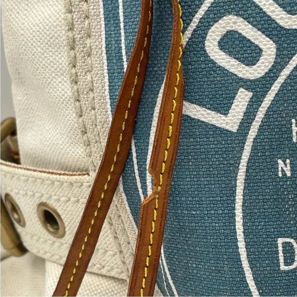 Louis Vuitton Globe Shopper Cruise Tote Bag Canvas Blue